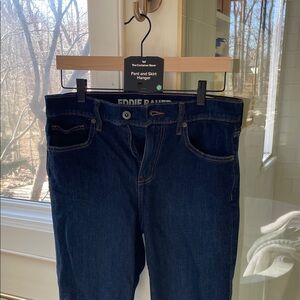Eddie Bauer Navy Blue Straight-Leg Jeans